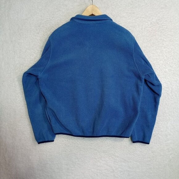 Vintage LL Bean Women's Full Zip Fleece Sweater Blue Size Large - Picture 9 of 10